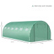 Outsunny 6 x 3 x 2m Greenhouse Replacement Cover ONLY Winter Garden Plant PE Cover for Tunnel Walk-in Greenhouse with Roll-up Wi