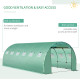 Outsunny 6 x 3 x 2m Greenhouse Replacement Cover ONLY Winter Garden Plant PE Cover for Tunnel Walk-in Greenhouse with Roll-up Wi