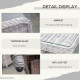Outsunny 6 Seater Rattan Dining Set, Round PE Rattan Garden Furniture Set with Seat and Back Cushions, Aluminium Outdoor Dining 