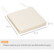 Outsunny Set of 2 Garden Chair Cushions with Ties, 45 x 45 cm Replacement Cushions for Outdoor Furniture, Cream White