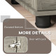PawHut Indoor Dog Crate Furniture End Table with Soft Washable Cushion, Lockable Front Door, for Extra Large Dogs - Grey