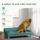 PawHut Dog Sofa, with Wooden Legs, Water-Resistant Fabric, for Medium &amp; Large Dogs - Green