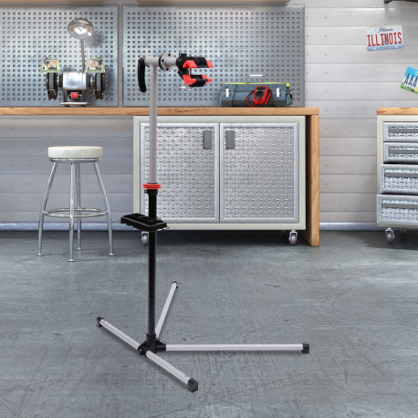 Bike Repair Stand Workstation, Bicycle Maintenance Workstand, Height Adjustable, with Tool Tray & 360° Rotating Adjustable Clamp