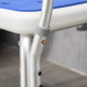 EVA Padded Shower Chair for the Elderly and Disabled, Height Adjustable Shower Stool with Back and Arms, 4 Suction Foot Pads, Bl
