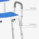 EVA Padded Shower Chair for the Elderly and Disabled, Height Adjustable Shower Stool with Back and Arms, 4 Suction Foot Pads, Bl