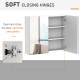 Mirror Cabinet, Wall Mount Bathroom Storage Cabinet with Adjustable Shelf, Double Door Cupboard, 70 x 15 x 60 cm, White