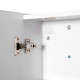 Mirror Cabinet, Wall Mount Bathroom Storage Cabinet with Adjustable Shelf, Double Door Cupboard, 70 x 15 x 60 cm, White