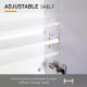 Mirror Cabinet, Wall Mount Bathroom Storage Cabinet with Adjustable Shelf, Double Door Cupboard, 60 x 15 x 75 cm, White