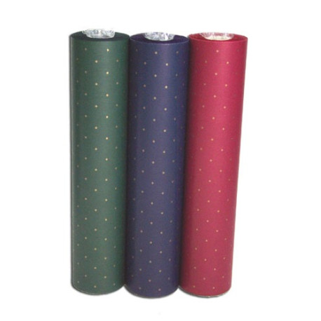 Kraft Paper Green and Gold Dot
