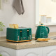 3000W 1.7L Rapid Boil Kettle &amp; 4 Slice Toaster, Kettle and Toaster Set with 7 Browning Controls and Crumb Tray, Green