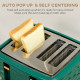 3000W 1.7L Rapid Boil Kettle &amp; 4 Slice Toaster, Kettle and Toaster Set with 7 Browning Controls and Crumb Tray, Green