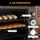 30L 60-230℃ Mini Electric Oven, with Accessories - Silver Tone