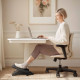Footrest Adjustable Height &amp; Angle Tilting Platform Home Office Foot Rest Black