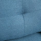 Modern One Seater Sofa, Button Tufted Armchair with Cushions and Steel Legs for Living Room, Guest Room, Dark Blue