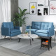 Modern One Seater Sofa, Button Tufted Armchair with Cushions and Steel Legs for Living Room, Guest Room, Dark Blue