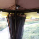 Outsunny 3 x 4m Aluminium Garden Gazebo, Marquee Canopy Shelter Pavilion Party Tent with Nets and Curtains for Garden and Deck, 