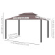 Outsunny 3 x 4m Aluminium Garden Gazebo, Marquee Canopy Shelter Pavilion Party Tent with Nets and Curtains for Garden and Deck, 