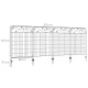 Outsunny Decorative Garden Fencing, 4PCs 43in x 11.5ft Outdoor Picket Fence Panels, Rustproof Metal Wire Landscape Flower Bed Bo