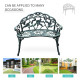 Outsunny Cast Aluminum Garden Bench-Antique Green