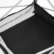 Outsunny Portable Camping Table w/ Mesh Bag &amp; Steel Frame Hiking Furniture Desk, Silver Black