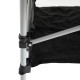 Outsunny Portable Camping Table w/ Mesh Bag &amp; Steel Frame Hiking Furniture Desk, Silver Black