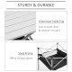 Outsunny Portable Camping Table w/ Mesh Bag &amp; Steel Frame Hiking Furniture Desk, Silver Black