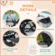Foldable Baby Stoller, with Reclining Backrest, Adjustable Canopy, for Ages 0-36 Months - Grey