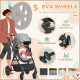 Foldable Baby Stoller, with Reclining Backrest, Adjustable Canopy, for Ages 0-36 Months - Grey