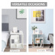 Side Table, 3 Tier End Table with Open Storage Shelves, Small Coffee Table Bedside Table for Living Room, Bedroom, White