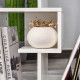 Side Table, 3 Tier End Table with Open Storage Shelves, Small Coffee Table Bedside Table for Living Room, Bedroom, White