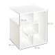 Side Table, 3 Tier End Table with Open Storage Shelves, Small Coffee Table Bedside Table for Living Room, Bedroom, White