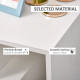 Side Table, 3 Tier End Table with Open Storage Shelves, Small Coffee Table Bedside Table for Living Room, Bedroom, White