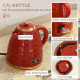 3000W 1.7L Rapid Boil Kettle &amp; 4 Slice Toaster, Kettle and Toaster Set with 7 Browning Controls and Crumb Tray, Red