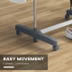 Four-Shelf Collapsing Clothes Horse, With Side Arms and Wheels - Grey