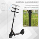 Adult Teens Kick Scooter Foldable Height Adjustable Aluminium Ride On Toy for 14+ w/ Rear Wheel &amp; Hand Brake, 200mm Big Wheels, 