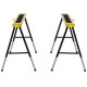 DURHAND 2PCS Saw Horse Twin Pack Folding Workbench Adjustable Metal Trestle Stands with Non-slip EVA Surface for Sawing Work Max