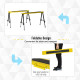 DURHAND 2PCS Saw Horse Twin Pack Folding Workbench Adjustable Metal Trestle Stands with Non-slip EVA Surface for Sawing Work Max