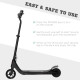 Electric Scooter, 120W Motor E-Scooter, Adjustable Height, Rear Brake for Ages 6+ Years - Black