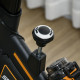 Exercise Bike, Indoor Cycling, with LCD Display, Heart Rate, Sensor - Black and Orange