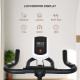 Exercise Bike, Indoor Cycling, with LCD Display, Heart Rate, Sensor - Black and Orange