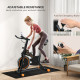 Exercise Bike, Indoor Cycling, with LCD Display, Heart Rate, Sensor - Black and Orange