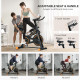 Exercise Bike, Indoor Cycling, with LCD Display, Heart Rate, Sensor - Black and Orange