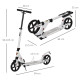 Folding Kick Scooter, Adjustable Ride On Scooter with 200mm Big Wheels and Double Shock Absorption, Urban Scooter for 14+ Teens 