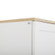 Freestanding Kitchen Cupboard, 4-Door Storage Cabinet Organizer with Adjustable Shelves White