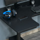 L-Shaped Gaming Desk, Computer Corner Desk, Home Office Workstation with Cable Management, 145 x 81 x 76cm, Black, Left