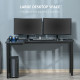 L-Shaped Gaming Desk, Computer Corner Desk, Home Office Workstation with Cable Management, 145 x 81 x 76cm, Black, Left