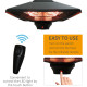 Outsunny Hanging Electric Patio Heater with 2 Power Settings, 1000/2000W Waterproof Ceiling Mounted Aluminium Halogen Infrared O