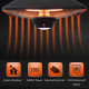Outsunny Hanging Electric Patio Heater with 2 Power Settings, 1000/2000W Waterproof Ceiling Mounted Aluminium Halogen Infrared O