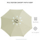Outsunny 3(m) Tilting Parasol Garden Umbrellas, Outdoor Sun Shade with 8 Ribs, Tilt and Crank Handle for Balcony, Bench, Garden,