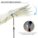 Outsunny 3(m) Tilting Parasol Garden Umbrellas, Outdoor Sun Shade with 8 Ribs, Tilt and Crank Handle for Balcony, Bench, Garden,